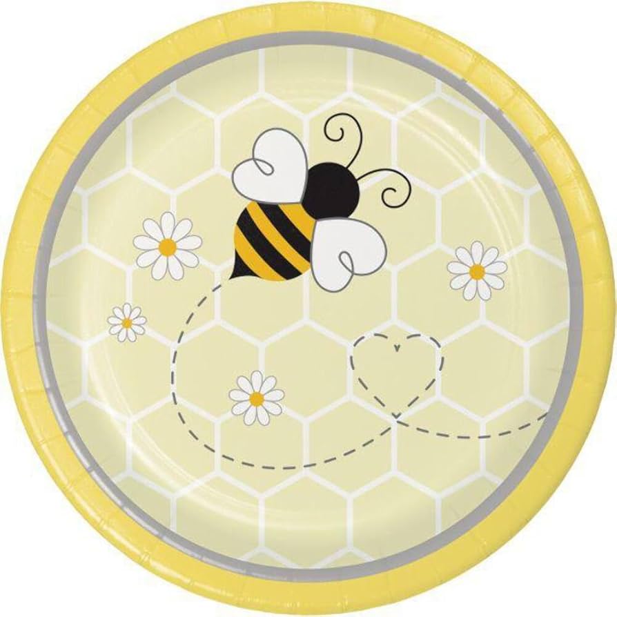BumbleBee Baby Plates 7" (x8u)