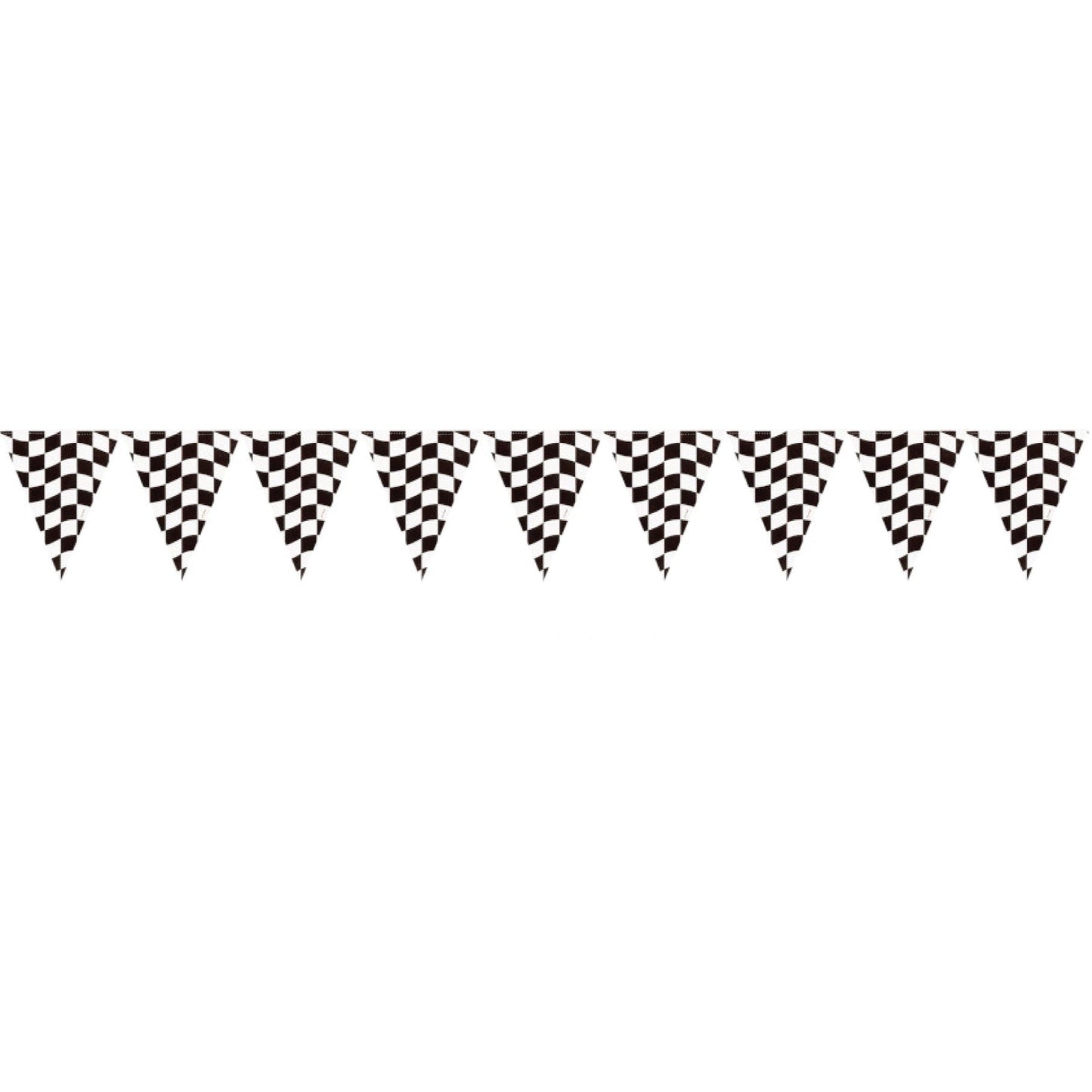 Checkered Racing Pennant Banner 12ft (x1u)