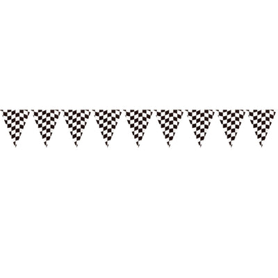 Checkered Racing Pennant Banner 12ft (x1u)