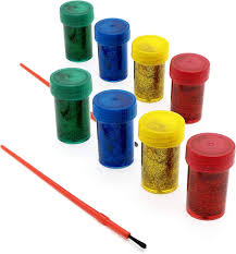 Poster Paint Glitter With Brush 4pcs
