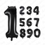 Number Black Supershape Foil Balloon 34"