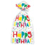 Cello Bags Colorful Happy B'Day 20pcs