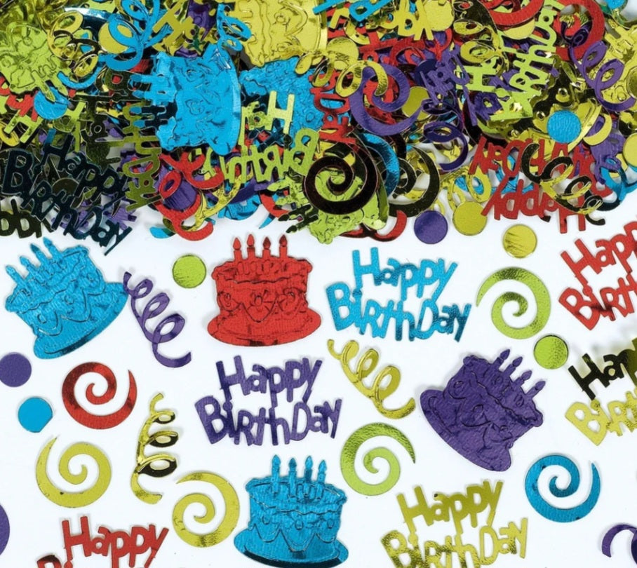 Confetti Multicolor Happy Birthday 2.5oz