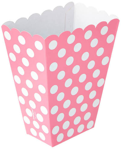 Hot Pink Dots Treat Boxes 8pcs