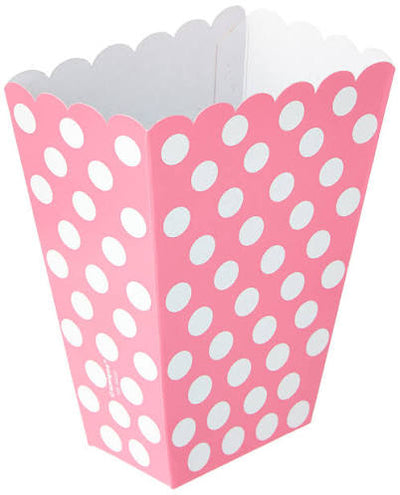 Hot Pink Dots Treat Boxes 8pcs