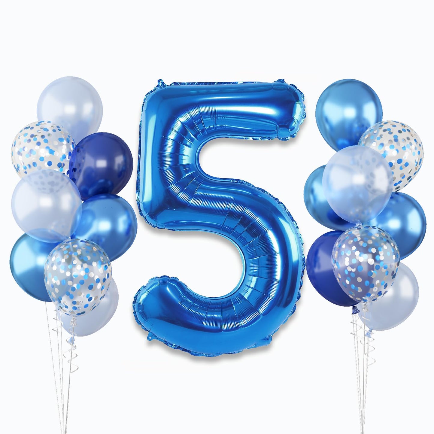 Number #5 Supershape Balloon 34" Royal Blue
