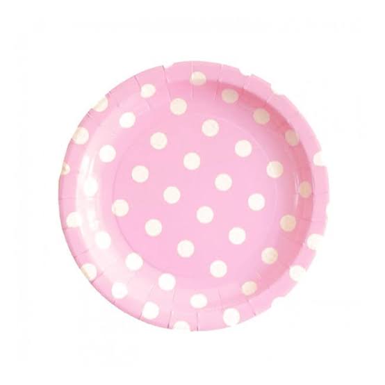Lovely Pink Dots Plates 7" 8pcs