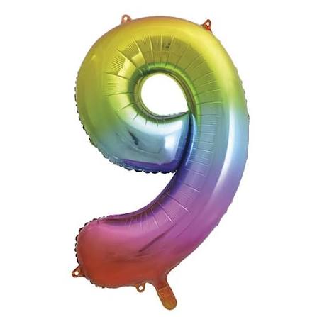 Supershape Foil Balloon #9 Rainbow