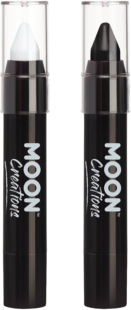 Monochrome Professional Body Crayons (White,Black,White) 3pcs