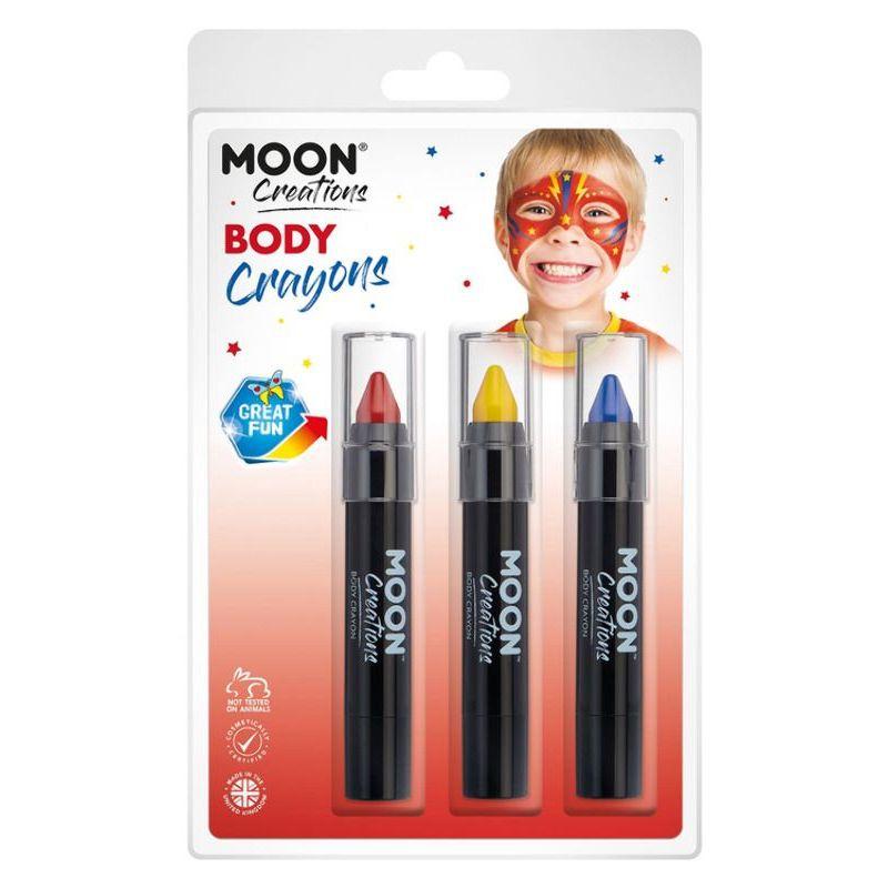 Superhero Professional Body Crayons (Red, Yellow, Blue) 3pcs
