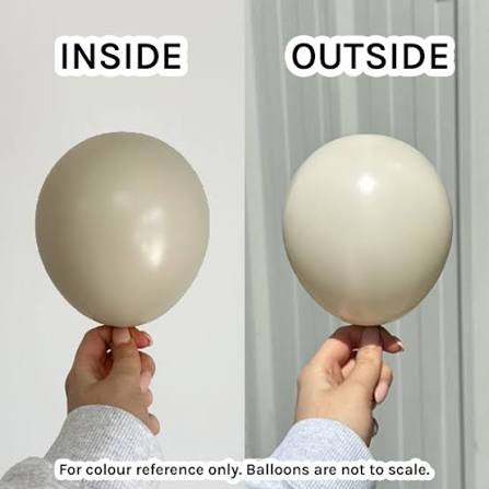 Kalisan Balloon 18” Retro White Sand 3ct