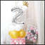 Number #2 Supershape Balloon 34" Silver