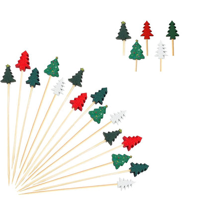 Christmas Trees Bamboo Pick
