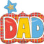 Dad Graphic Grids Supershape Balloon (x1u)