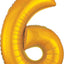 Number Gold Supershape Foil Balloon 34"