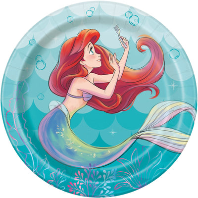 The Little Mermaid Plates 7” 8ct
