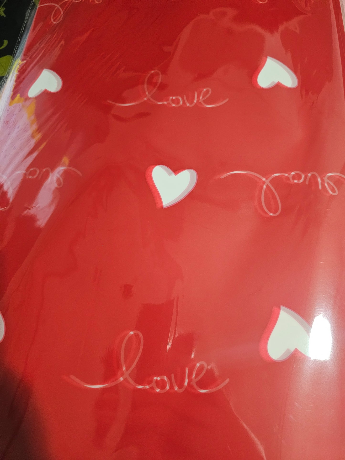 Floral Wrapping Paper Heart 22.8" x22.8" x20 Sheet Red