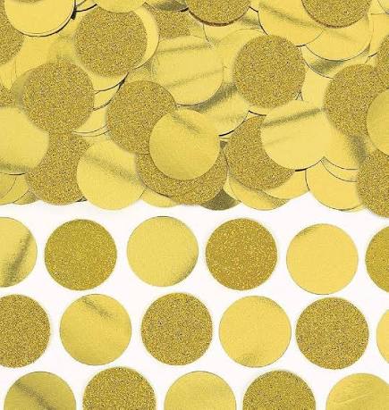 Glitter & Foil Circle Confetti Gold