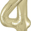 Number Solar Gold Foil Balloon 34"