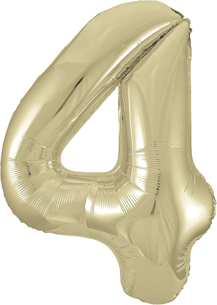 Number Solar Gold Foil Balloon 34"