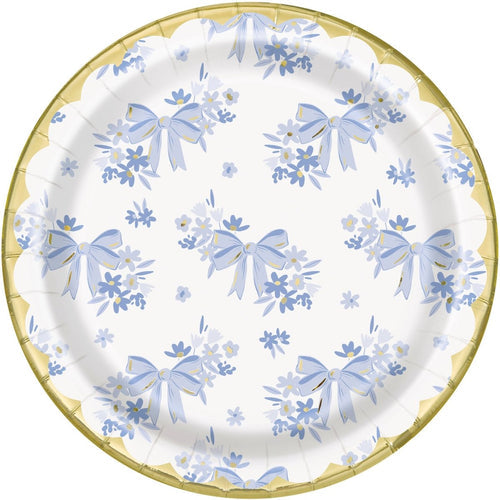 Dainty Bows Plates 7" 8pcs