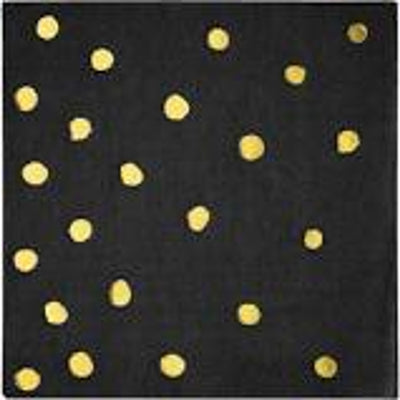 BLACK VELVET FOIL STAMP Napkins 16pcs