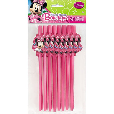Minnie Party Straws 24pcs