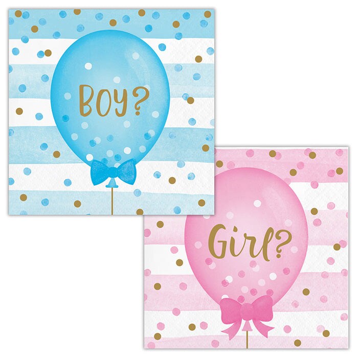 Gender Reveal Napkins (x16u)