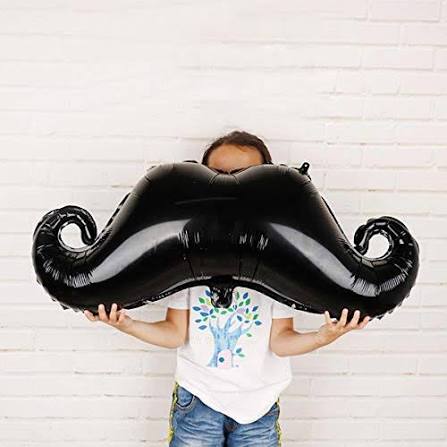 Mustache Black Supershape Balloon