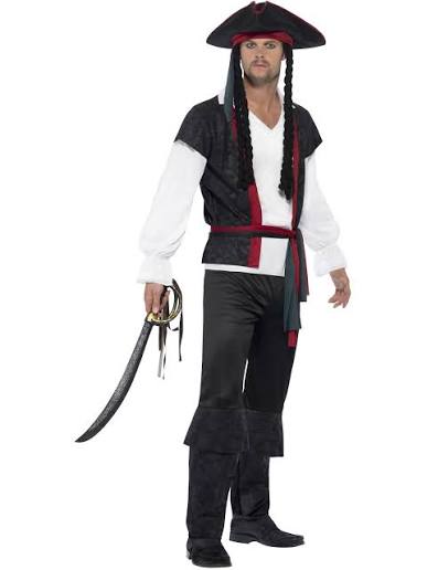 Aye Aye Pirate Captain Men Adult Costume