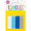 Blue, White & Gold Spiral Candles 24pcs