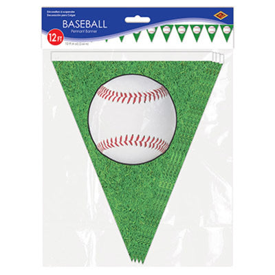 Baseball Pennant Banner 12FT