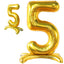 Standing Balloon Number 5 Gold 28"