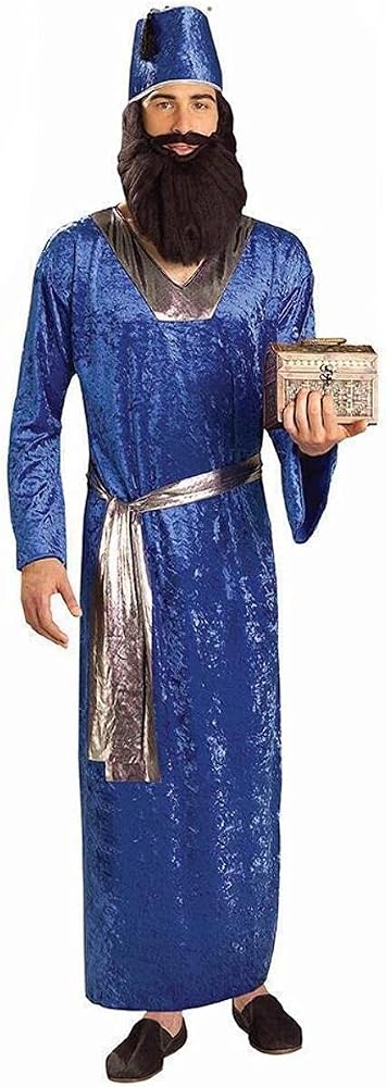 Three Kids Wise Man Blue Standard One Size 36-38 Adult Men Costume