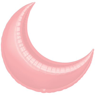 Moon Pastel Pink Crescent Foil Balloon 35"