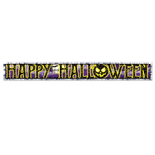 Metallic Happy Halloween Fringe Banner 5ft