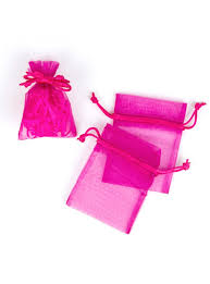 Organza Fuschia 3"x4" 12pcs