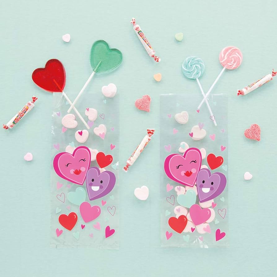 Smiling Heart Cello Bags 20pcs