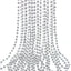 Metallic Bead Necklaces Silver 6pcs