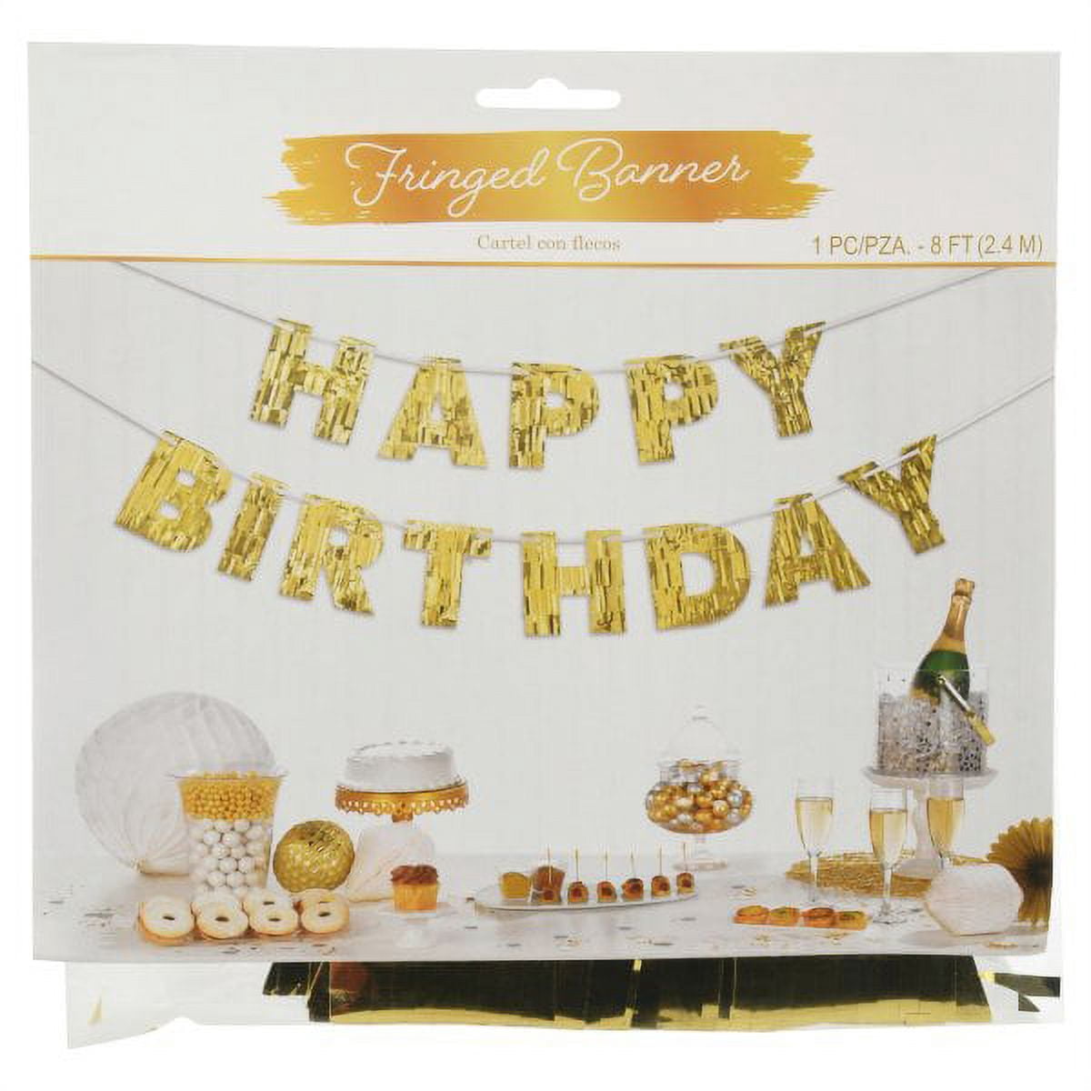 Golden Age Birthday Fringed Letter Banner