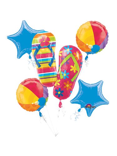 Bouquet Flip Flops Balloon Packaged