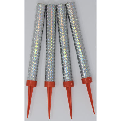 Party Candles Celebration Silver 4pcs