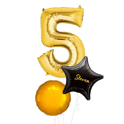 Supershape Foil Balloon #5 Gold