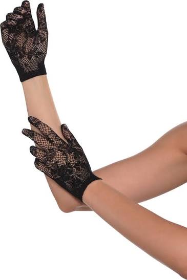Adult-Lace Gloves-Black