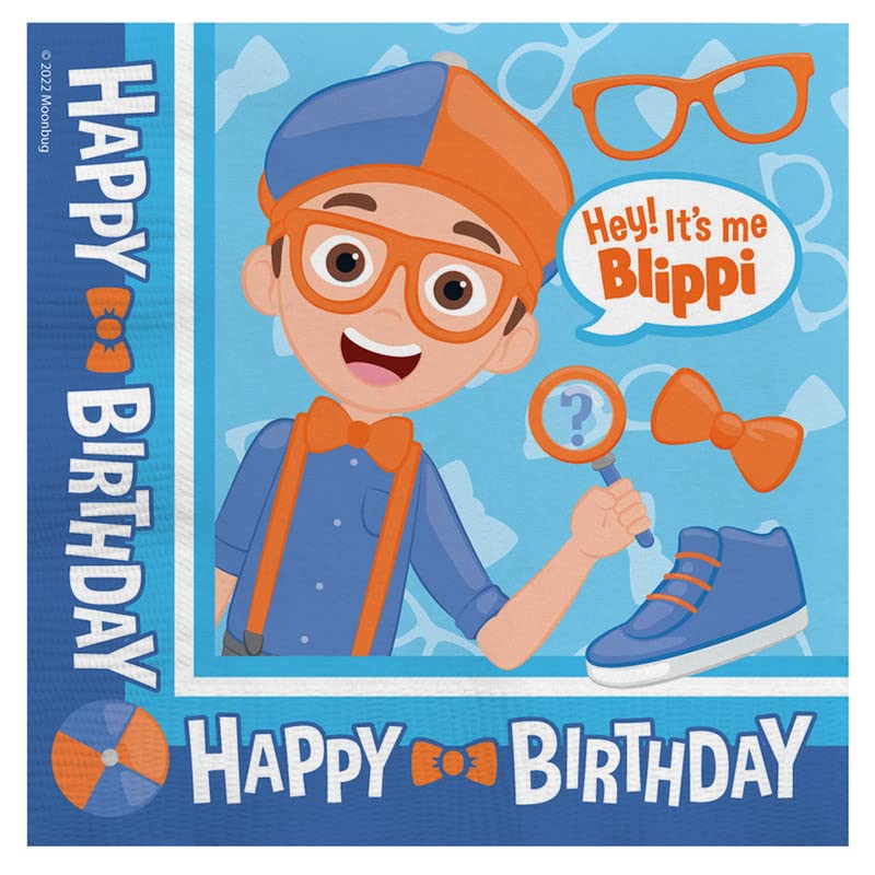 Blippi Napkins - 16pk - Blippi Party Supplies