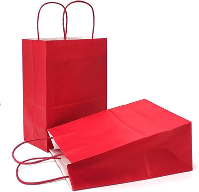 Paper Gift Bags Red 12 Pcs