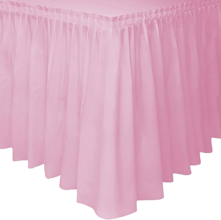 Table Skirt Lovely Pink 29in x 14ft