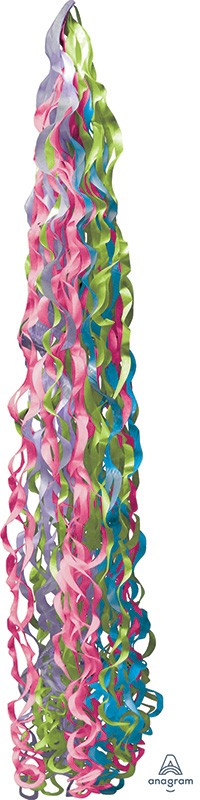 Twirlz Balloon Tail Jewel Tones 34"x6"