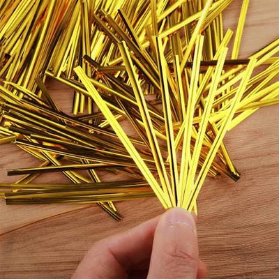Twist Ties Gold 3.5" x 120pcs