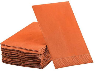Orange Paper Dinner Napkins 20pcs